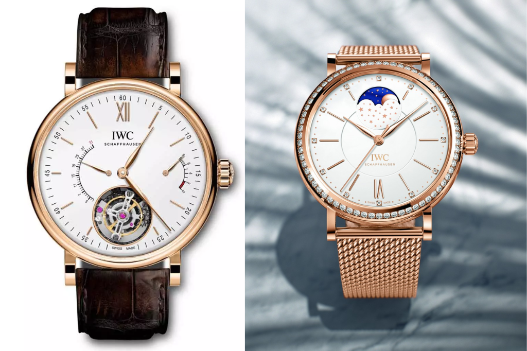 IWC-Portofino-Manual-Winding-Tourbillon-Retrograde-Portofino-Automatic-Moon-Phase-his-and-hers-watch-sets