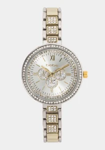 bebe-gold-two-tone-pave-roman-numeral-watch