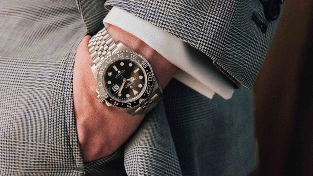 gmt watch on a wrist