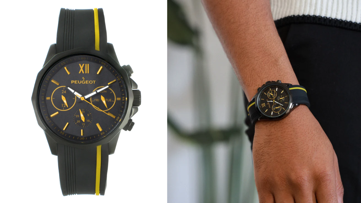 Peugeot Big Face Chronograph Sport Watch -Best Peugeot Watches For Men