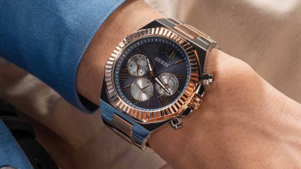 GUESS Equity Mens 2-Tone Multi-function Watch